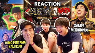 REACTION REWIND INDONESIA 2023 TOMO PERTAMA KALI IKUT SAMPE MERINDING [upl. by Arinay]