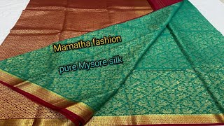 Brocade Mysore silk sareesPrice8999 Silk mark certified120gsm thicknessorder no 9000949464 [upl. by Ycnahc]