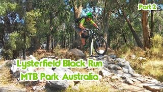 Lysterfield MTB Park  Black Run  Part 2  Australia  MTBTravelGirl [upl. by Innavoij]