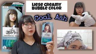 LIESE Creamy Bubble color  Cool Ash  Results on Medium Dark colored hair [upl. by Lodie424]