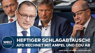 TINO CHRUPALLA AfD rechnet bei Generaldebatte im Bundestag mit Ampel und CDU ab [upl. by Tnert]