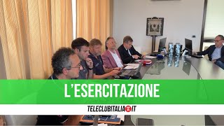 Esercitazione rischio vulcanico insediato centro operativo comunale a Giugliano [upl. by Etom]