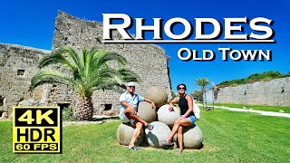 Rhodes Old Town  Medieval city  Medieval Clock Tower 4K 60fps HDR 💖 The best places 👀 Walking tour [upl. by Le66]