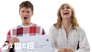 Ansel Elgort amp Suki Waterhouse Answer the Webs Most Searched Questions  WIRED [upl. by Lessig435]