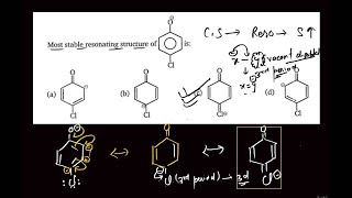 Most stable resonating structure of pchloro phenoxide ion is [upl. by Idorb]