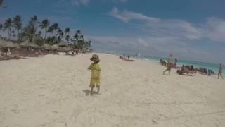 Lukas flies a kite on Now Larimar Punta Cana beach [upl. by Llennahc]