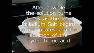 Palladium Refining Dissolving Impure DMG Extracted Pd Salt i [upl. by Sigsmond]