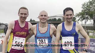 Wetherby 10k 2024 Mass Start amp Winner Finish Interviews 15th Sept 2024 [upl. by Kakalina]