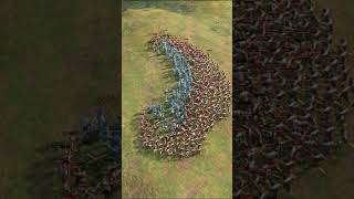 400 Elite Spearman vs 100 Elite Landsknechts  AoE IV aoe4 ageofempireiv ageofempire4 [upl. by Ocana]