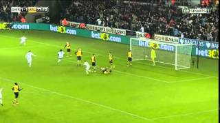 Swansea City 2 1 Arsenal Highlights GoalsArena Date 09 November 2014 [upl. by Gamaliel]