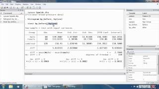 ttest for two independent samples in Stata® [upl. by Hardy122]