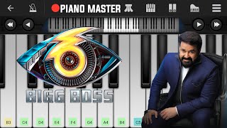 Bigg Boss Theme Song Piano Tutorial Season 6 [upl. by Vedette871]