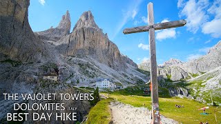 THE VAJOLET TOWERS HIKE 🇮🇹 The Most Scenic Trail in The Dolomites Italy 8K [upl. by Saire712]