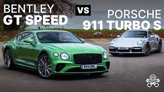 2021 Bentley GT Speed vs Porsche 911 Turbo S  PistonHeads [upl. by Dominga]