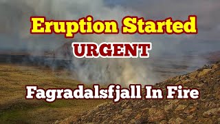 URGENT Fagradalsfjall Eruption Started In Iceland Meradalir Fagradalsfjall Geldingadalir Volcano [upl. by Rusticus309]