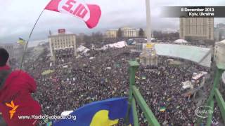 Ukrainians march in Kiev in antigovernment proEU protest [upl. by Tindall]