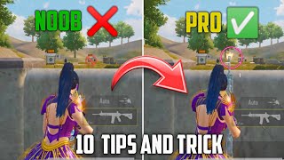 TOP 10 BEST Tips amp Trick in BGMI  PUBG MOBILE  EVERYONE SHOULD WATCH ✔️  NOOB🐼 TO PRO🦁 [upl. by Bearce]