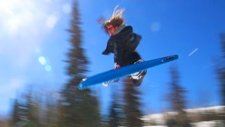 Snowboarding On A Waterski [upl. by Kiryt]