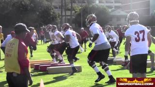 USC Spring Football day two highlights 31314 [upl. by Linnell891]