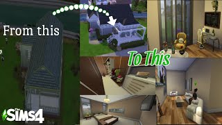 SIMS4 Remodeling Starter Home Into Realistic Suburban Home [upl. by Nnayd]