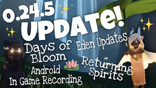 Huge Update 0245 is HERE  Days of Bloom Lilypad Umbrella Returning Spirits Eden Update Sky CotL [upl. by Droflim]