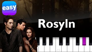 Bon Iver amp St Vincent  Roslyn  EASY PIANO TUTORIAL [upl. by Reginnej701]