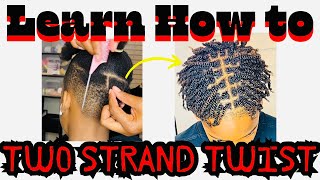 Detailed✨ Beginner FriendlyHow to Two strand twist Men Hair [upl. by Drofwarc]