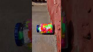 Breaking glass bottles on stairs  Crushing Crunchy and soft things shorts asmr satisfying [upl. by Eedissac497]