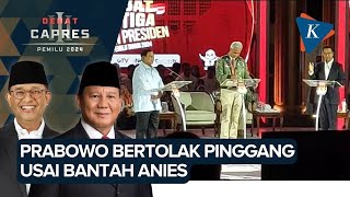 Momen Prabowo Bertolak Pinggang Saat Debat dengan Anies [upl. by Now]