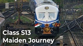 Brand New Class S13 Indian Double Set Maiden Journey to Jaffna in Sri Lanka Railways [upl. by Enelrahs]