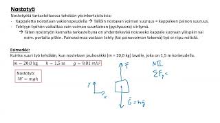 52 Nostotyö ja työn graafinen tulkinta [upl. by Carlyle722]