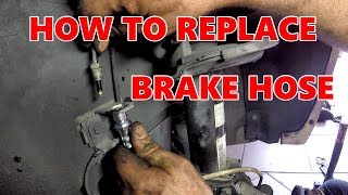 HOW TO REPLACE FRONT BRAKE HOSES SATURN VUE 2008 [upl. by Weiman28]