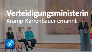 Kramp Karrenbauer ist neue Verteidigungsministerin  Statement von AKK zum neuen Amt [upl. by Barbuto276]