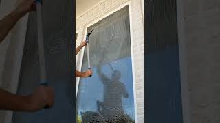 traditional window cleaning with a mop and squeegee diy windowcleaning satisfying [upl. by Refotsirk]