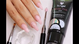 Clase12 Como hacer uñas en PolygelTechgel ♥ Deko Uñas  Polygel nails step by step [upl. by Ecienahs]