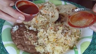 SassEsnacks ASMR  El Salvadorian Pupusas  Curtido  Rice amp Beans  Eating Sounds  Mukbang [upl. by Eekram]