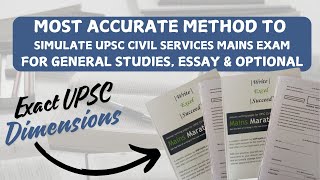 Simulate the REAL UPSC Civil Mains Exam using a UPSC Dimension QCAB Question cum answer booklet [upl. by Aerdnaeel16]