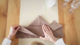 Napkin folding from Duni  Maple Leaf [upl. by Odlaniger183]