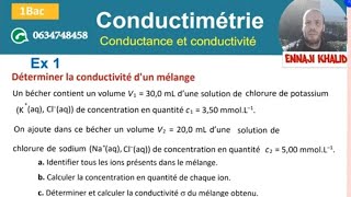 Conductance et conductivité 1 bac EX1 [upl. by Anigger]