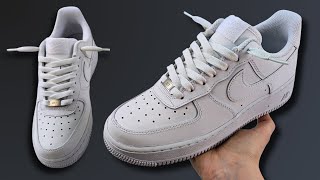 HOW TO LOOSE LACE NIKE AIR FORCE 1s BEST WAY [upl. by Nashbar]