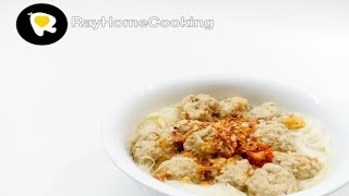 Asianstyle Pork Meatballs Soup [upl. by Dwyer]