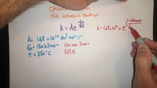 Calculations using the Arrhenius Equation Y13 Alevel Chemistry OCR AQA Reaction Rates Kinetics [upl. by Augusta]