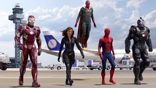 Team Iron Man vs Team Cap  Airport Battle Scene  Captain America Civil War  Movie CLIP HD [upl. by Elyad]