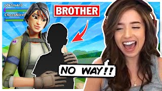 Pokimane Finds her YOUNGER BROTHER in Fortnite Random Duos [upl. by Welcome959]