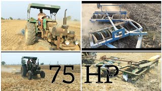 Kirloskar 75 HP  Field Performance With Harrow [upl. by Cahan]