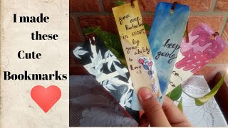 Aesthetic bookmark ideas Watercolor bookmark🥰 আবোল তাবোল CANVAS [upl. by Oremar]