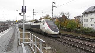 Eisenbahnverkehr am 18112023 in Rastatt [upl. by Sidnarb]