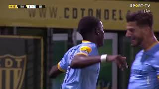 Goal  Golo Chiquinho Tondela 01 Estoril Praia Liga 2122 5 [upl. by Brogle]