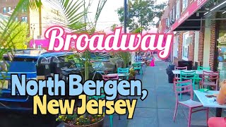 Walking on Broadway in North Bergen New Jersey USA  Guttenberg border to 78th St [upl. by Tterag]