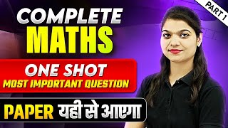 Complete Maths in 1 Shot  Most Important Questions Part1  PYQs  Class12th CBSE Exam [upl. by Sahcnip]